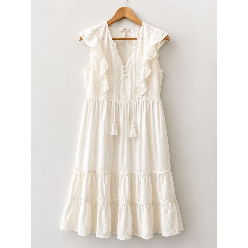 Matilda Jane x Joanna Gaines Cream Eyelet Maxi Dress Women's Large